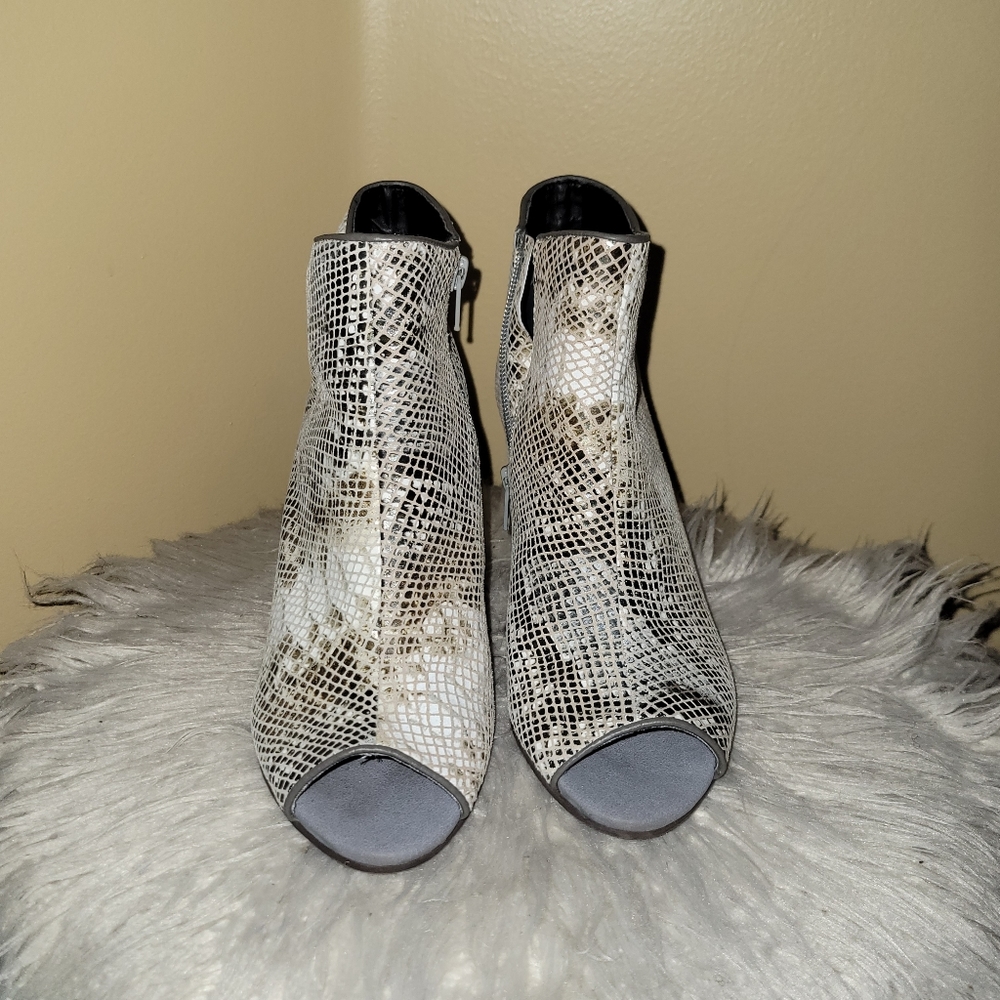 Naughty Monkey snake print booties